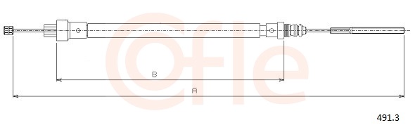 COFLE Kézifék bowden 491.3_COF