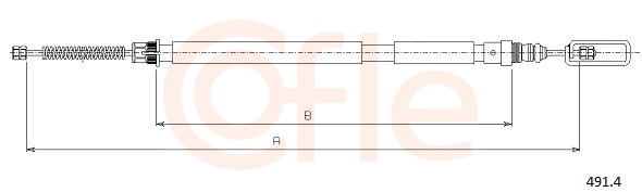 COFLE Kézifék bowden 491.4_COF
