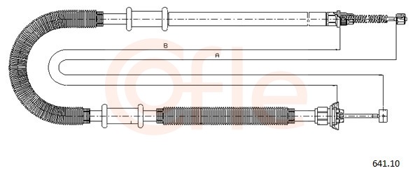 COFLE Kézifék bowden 641.10_COF