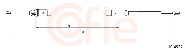 COFLE Kézifék bowden 92.10.4522_COF