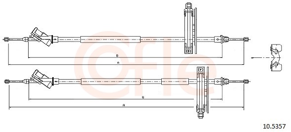 COFLE Kézifék bowden 92.10.5357_COF