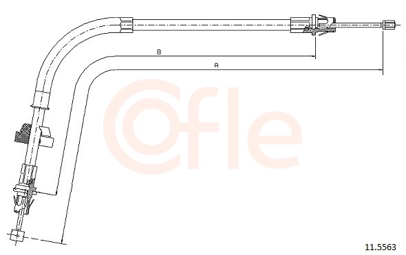 COFLE Kézifék bowden 92.11.5563_COF