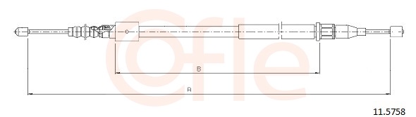 COFLE Kézifék bowden 92.11.5758_COF