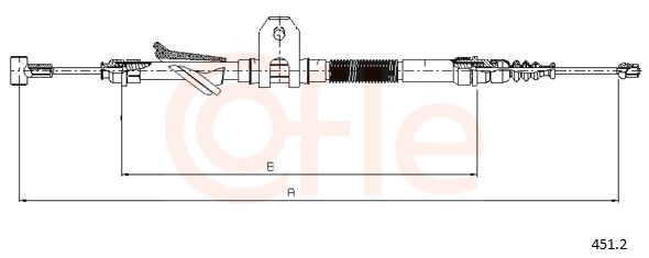 COFLE Kézifék bowden 92.451.2_COF