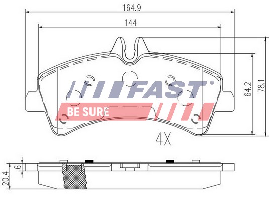 FAST Fékbetét, mind FT29023_FAST