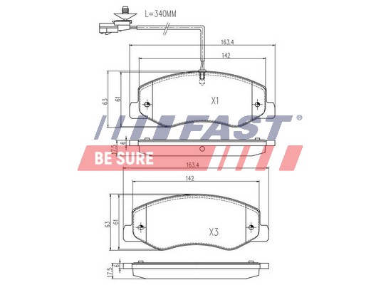 FAST Fékbetét, mind FT29537_FAST