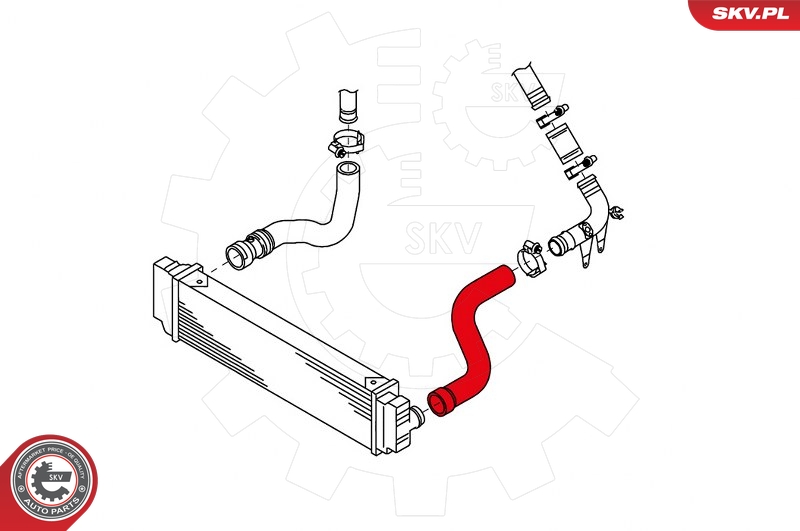ESEN SKV Töltőlevegő hűtő cső 43SKV005_SKV