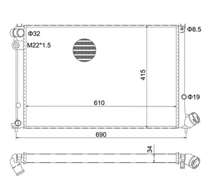 HART Vízhűtő 603215_HART