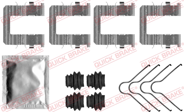 QUICK BRAKE Tartozékkészlet, tárcsafékbetét 109-0074_QB