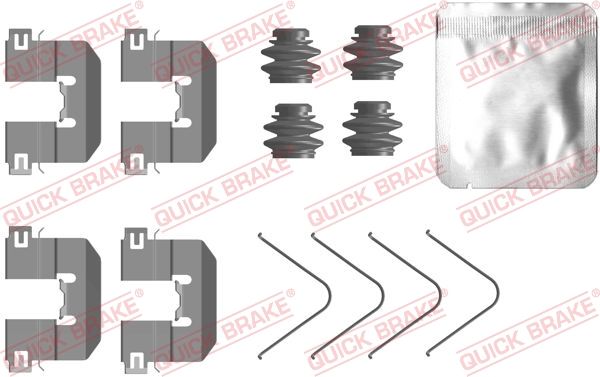 QUICK BRAKE Tartozékkészlet, tárcsafékbetét 109-0104_QB