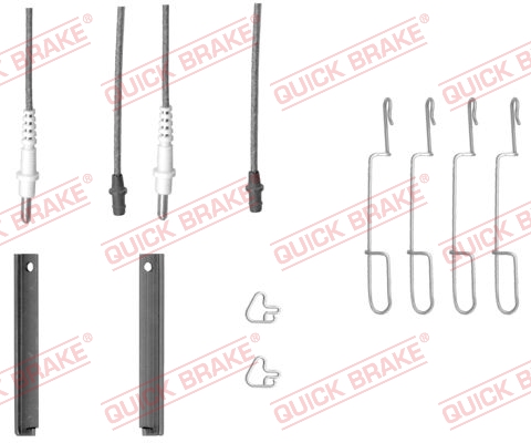 QUICK BRAKE Tartozékkészlet, tárcsafékbetét 109-1280X_QB