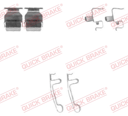 QUICK BRAKE Tartozékkészlet, tárcsafékbetét 109-1604_QB