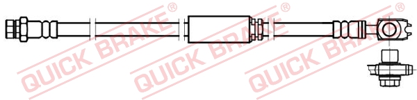 QUICK BRAKE Gumifékcső 58.893X_QB