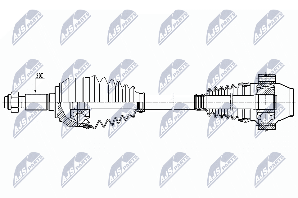 NTY Féltengely, komplett NPW-AU-025_NTY