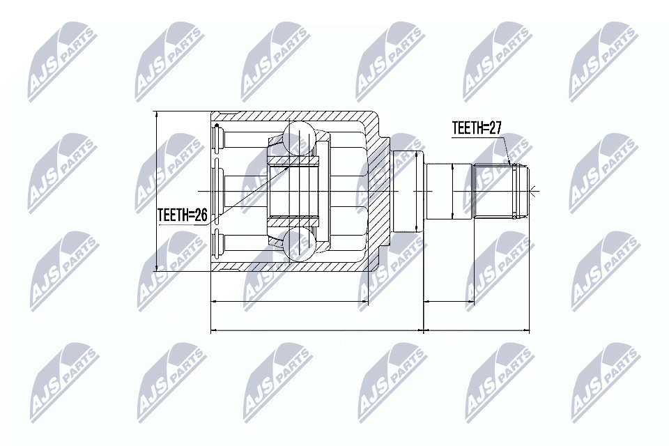 NTY Féltengelycsukló NPW-BM-006_NTY