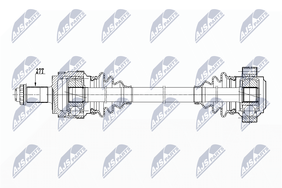 NTY Féltengely, komplett NPW-BM-148_NTY