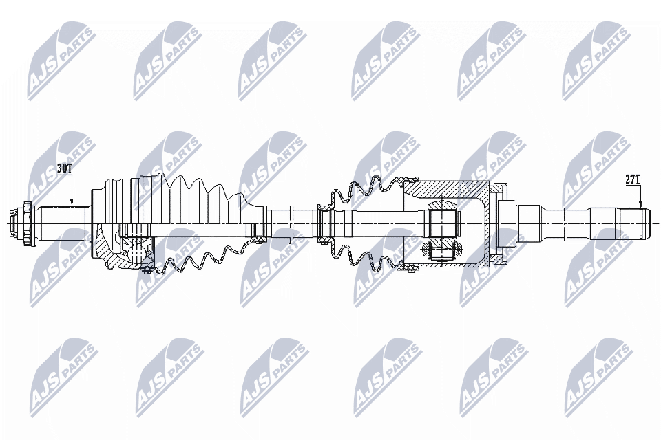 NTY Féltengely, komplett NPW-BM-152_NTY