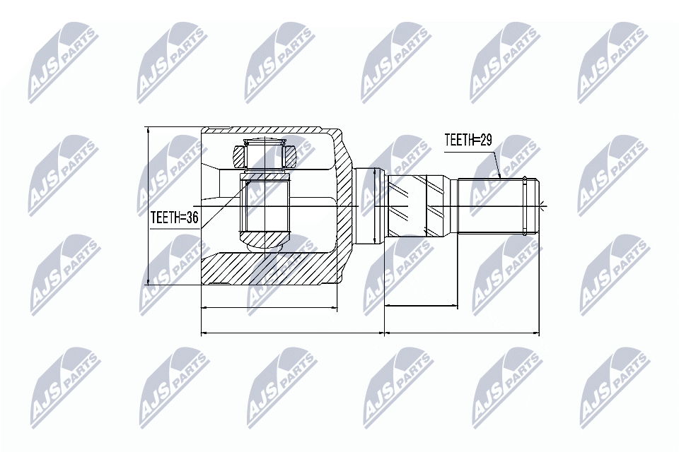 NTY Féltengelycsukló készlet NPW-CH-025_NTY