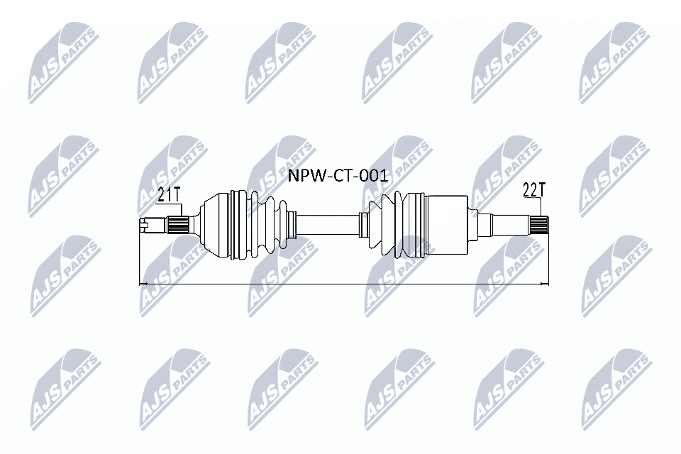 NTY Féltengely, komplett NPW-CT-001_NTY