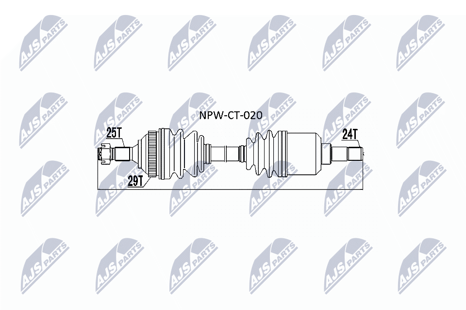 NTY Féltengely, komplett NPW-CT-020_NTY