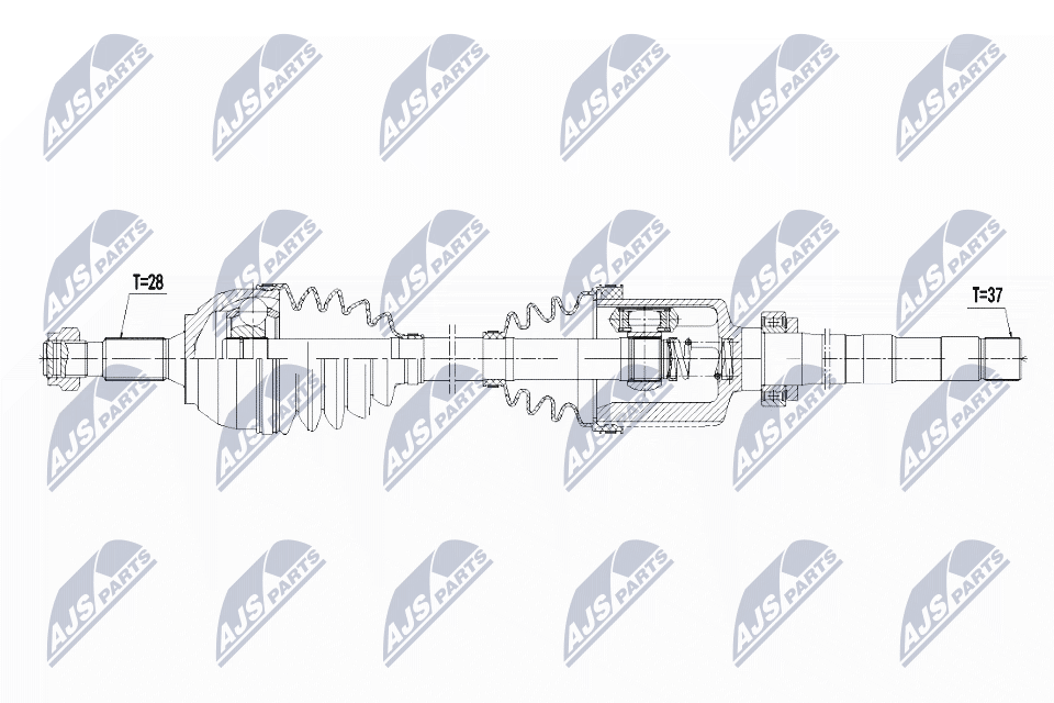 NTY Féltengely, komplett NPW-CT-061_NTY