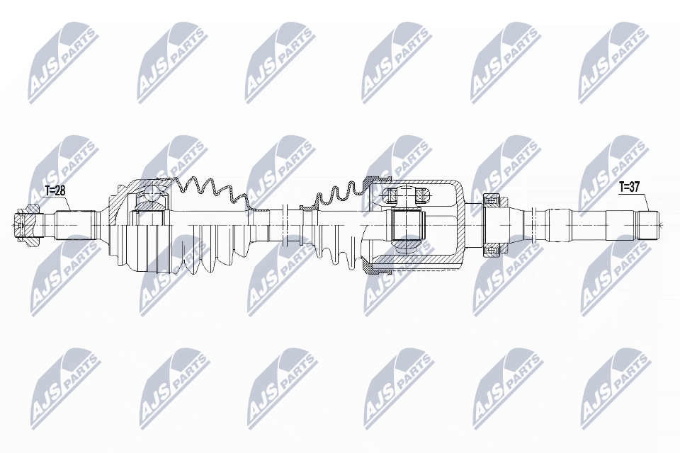 NTY Féltengely, komplett NPW-CT-121_NTY