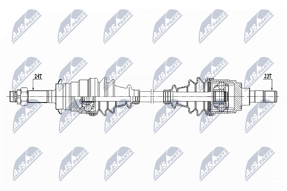 NTY Féltengely, komplett NPW-DA-001_NTY