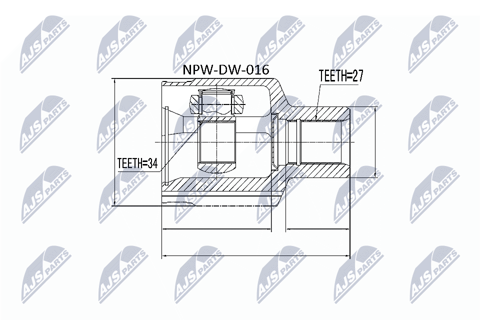 NTY Féltengelycsukló készlet belső NPW-DW-016_NTY