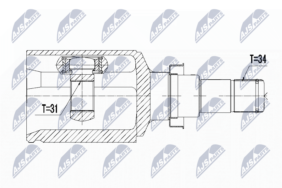 NTY Féltengelycsukló készlet belső NPW-DW-021_NTY