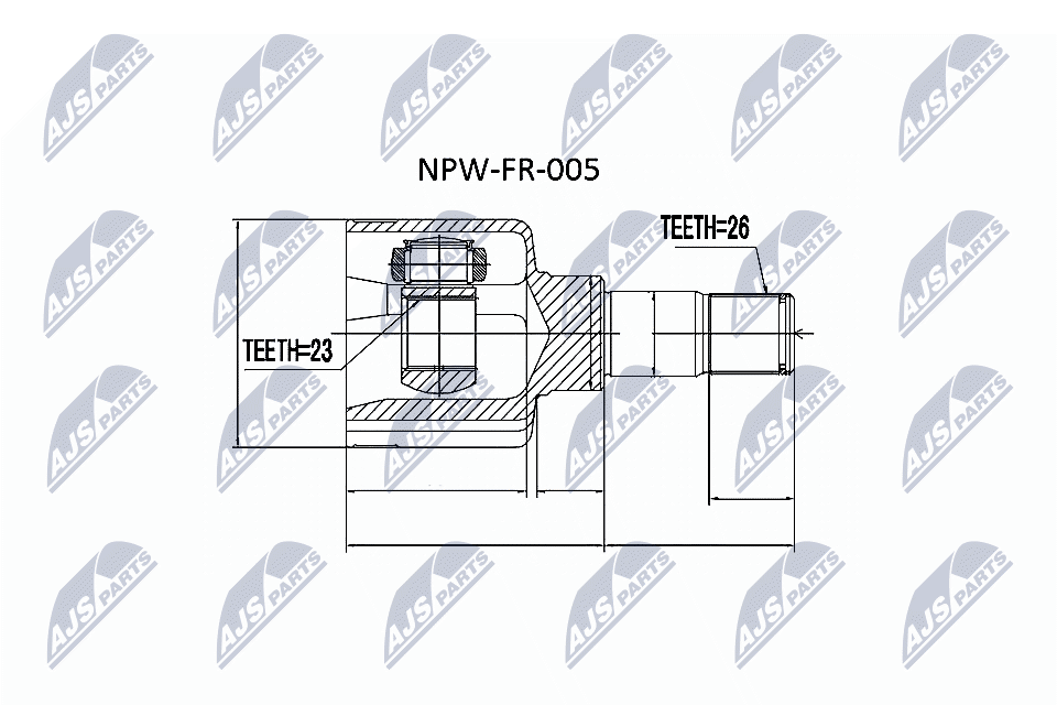 NTY Féltengelycsukló készlet belső NPW-FR-005_NTY