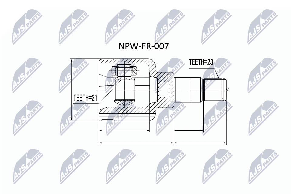 NTY Féltengelycsukló készlet belső NPW-FR-007_NTY