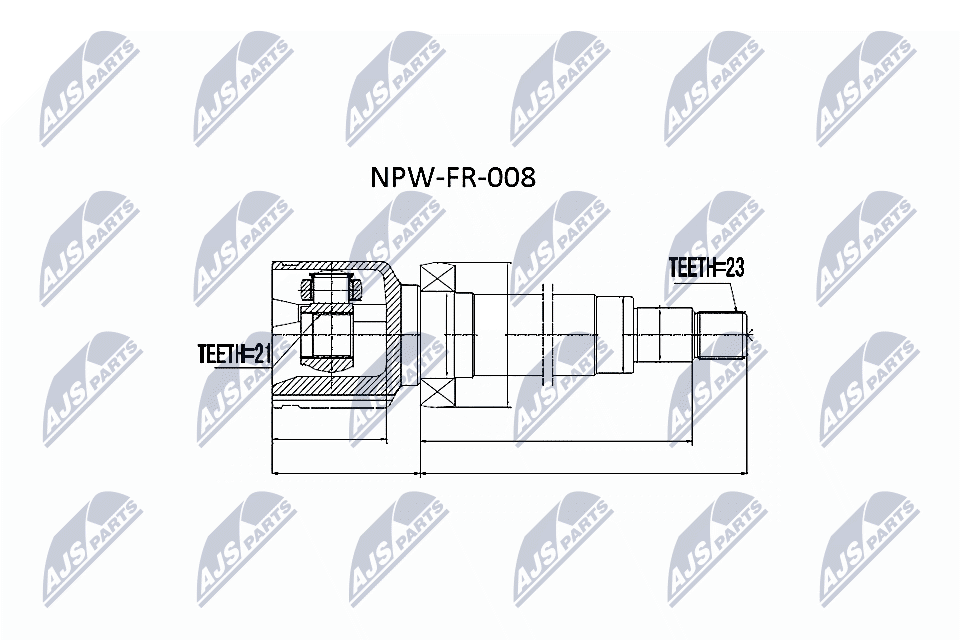 NTY Féltengelycsukló készlet belső NPW-FR-008_NTY