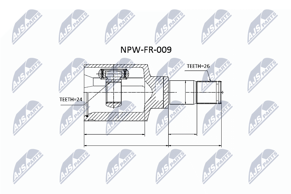 NTY Féltengelycsukló készlet NPW-FR-009_NTY