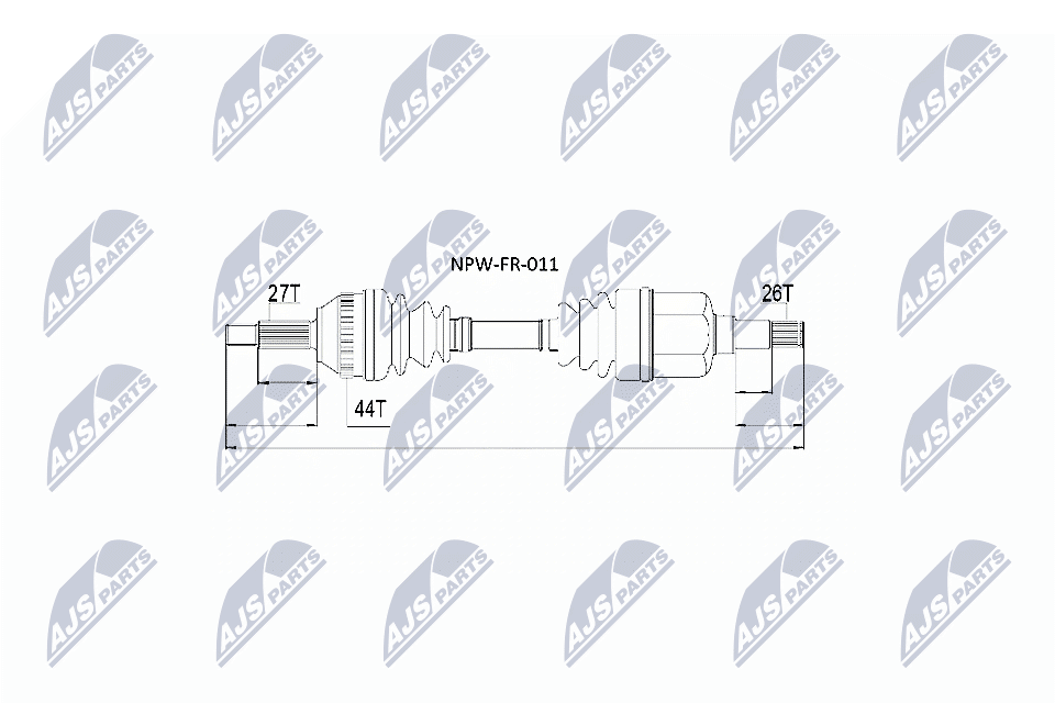 NTY Féltengely, komplett NPW-FR-011_NTY