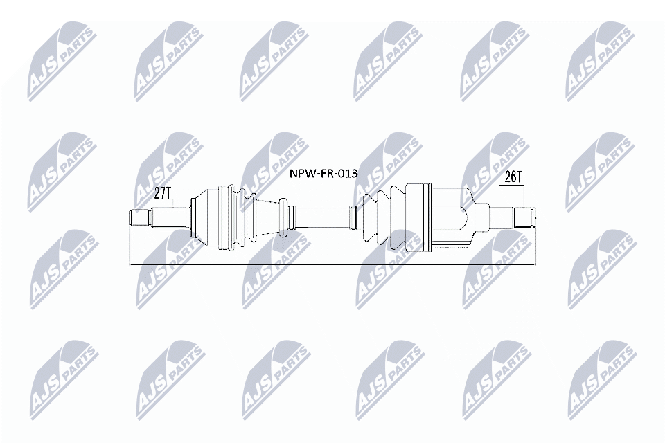 NTY Féltengely, komplett NPW-FR-013_NTY