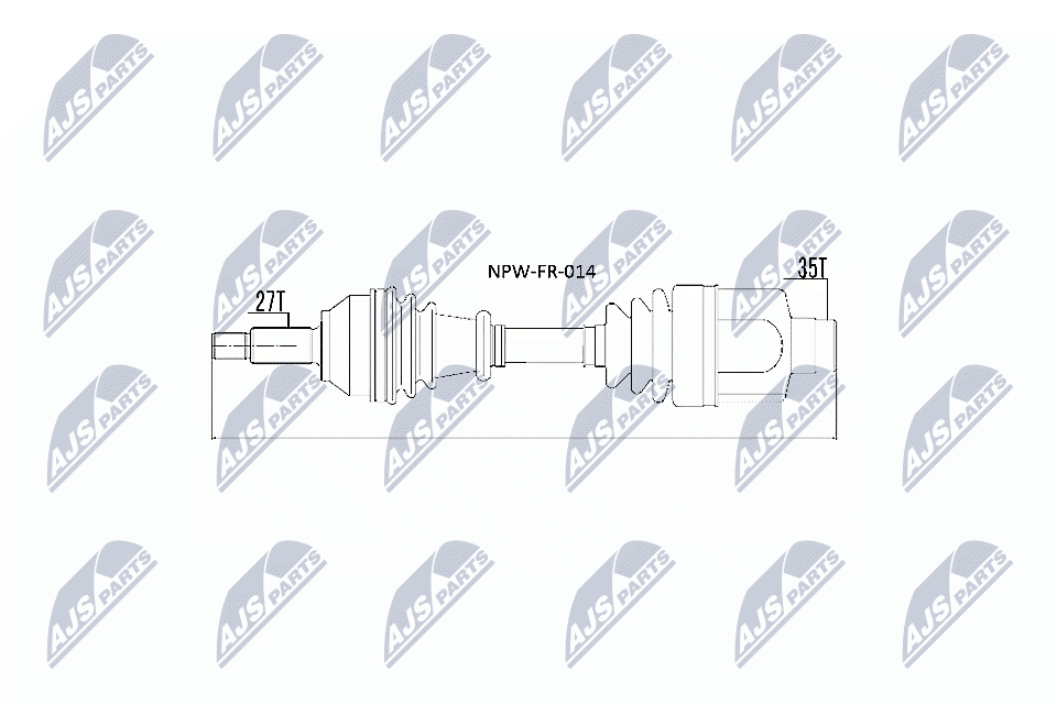 NTY Féltengely, komplett NPW-FR-014_NTY