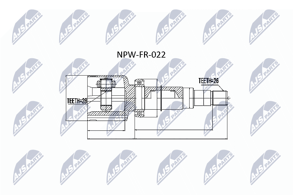 NTY Féltengelycsukló készlet belső NPW-FR-022_NTY