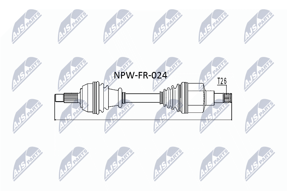 NTY Féltengely, komplett NPW-FR-024_NTY