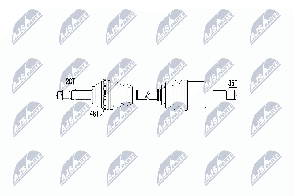 NTY Féltengely, komplett NPW-FR-031_NTY