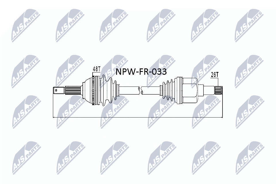 NTY Féltengely, komplett NPW-FR-033_NTY