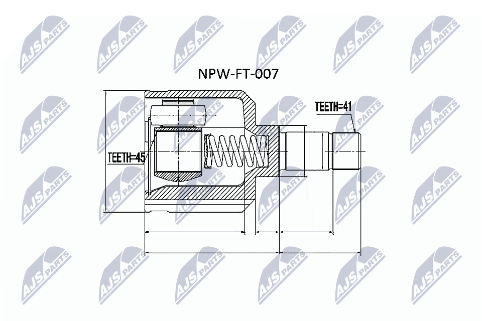 NTY Féltengelycsukló készlet NPW-FT-007_NTY