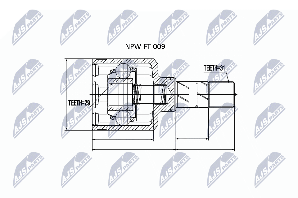 NTY Féltengelycsukló készlet NPW-FT-009_NTY