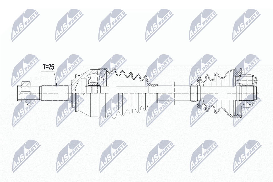 NTY Féltengely, komplett NPW-FT-023_NTY