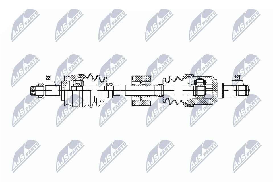 NTY Féltengely, komplett NPW-FT-071_NTY