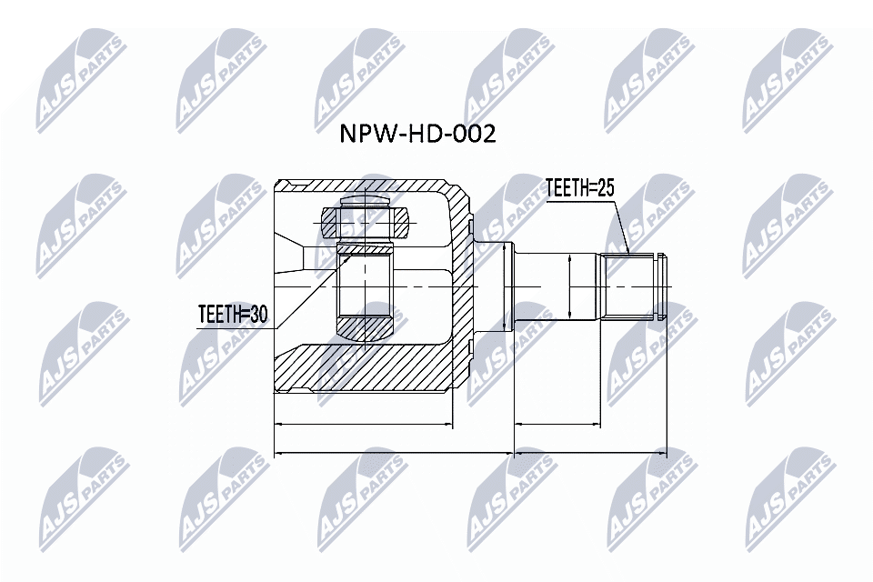 NTY Féltengelycsukló készlet belső NPW-HD-002_NTY