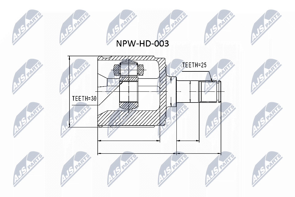 NTY Féltengelycsukló készlet belső NPW-HD-003_NTY