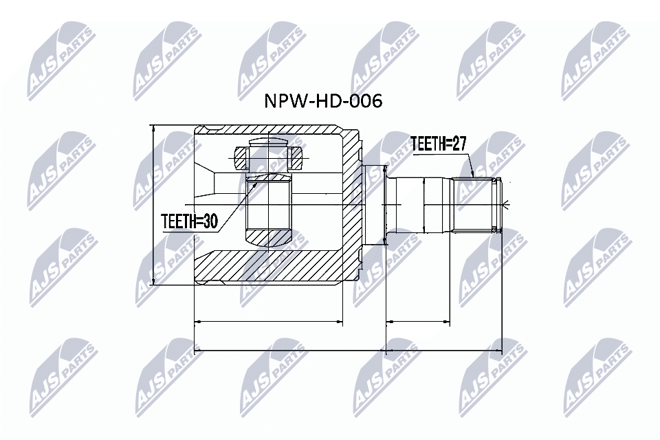 NTY Féltengelycsukló készlet belső NPW-HD-006_NTY