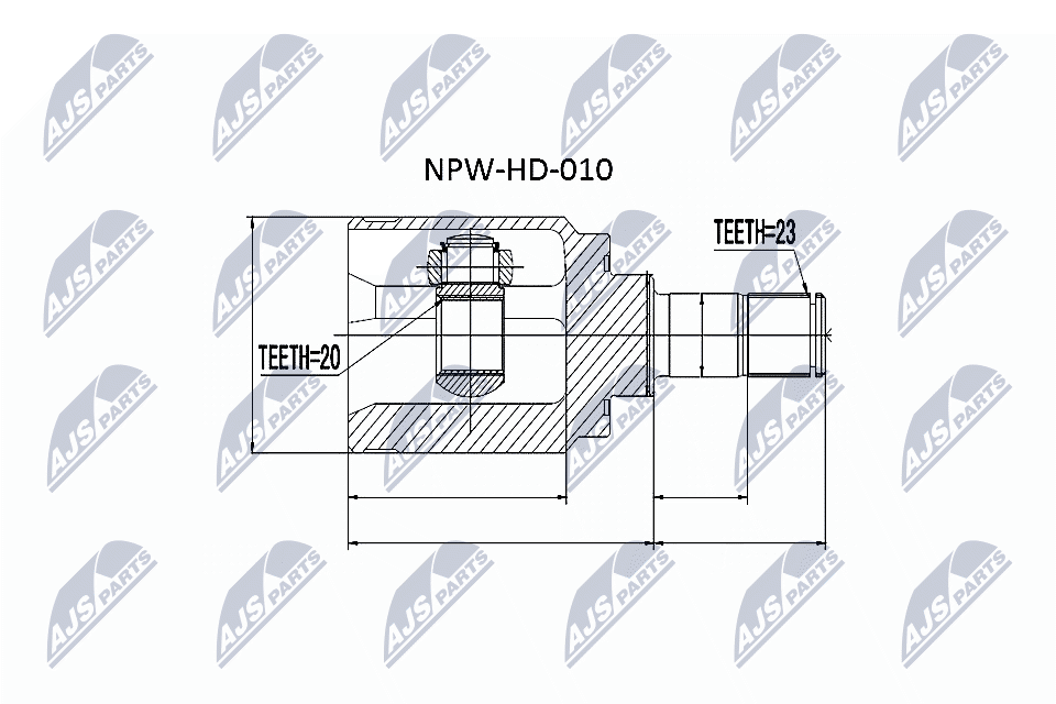 NTY Féltengelycsukló készlet belső NPW-HD-010_NTY