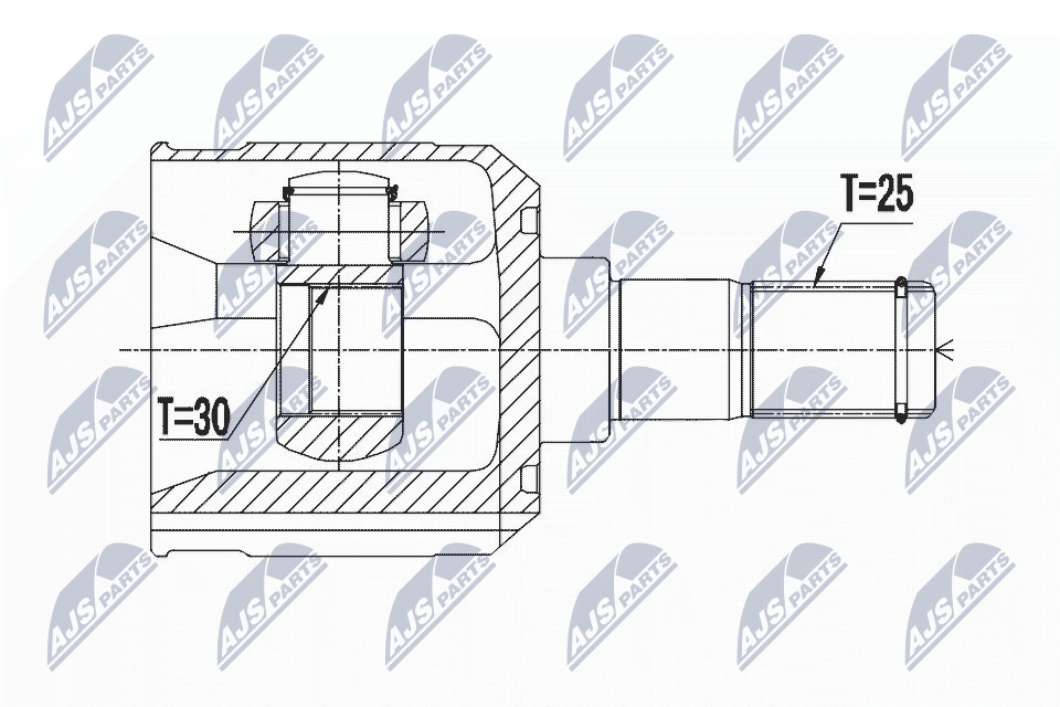 NTY Féltengelycsukló készlet belső NPW-HY-501_NTY