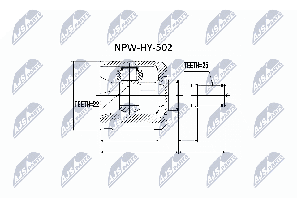 NTY Féltengelycsukló NPW-HY-502_NTY